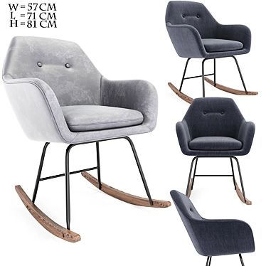 Nebel Rocker: Minimalistic Elegance 3D model image 1 