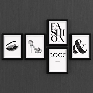 Modern Fashion Art Prints Set 3D model image 1 