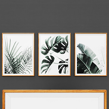 Wooden Frame Picture Set 3D model image 1 