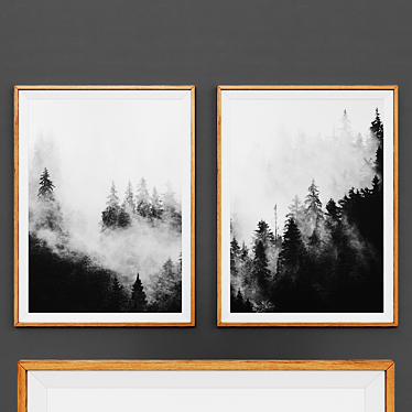 Wooden Framed Picture Set 3D model image 1 