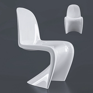 Sleek White Panton Chair: Stylish Design! 3D model image 1 