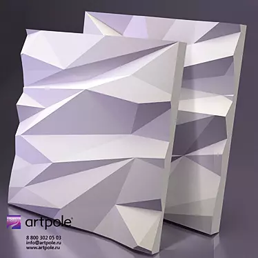 STELLS Gypsum 3D Panel: Elegant and Artistic 3D model image 1 