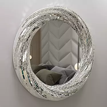 Gaudi Mosaic Mirror - Elegant and Versatile 3D model image 1 