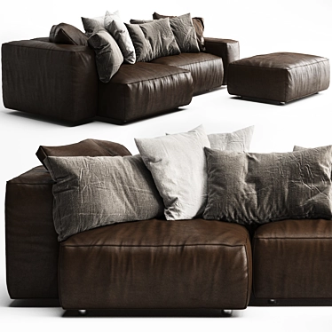 Living Divani NeoWall: Sleek Contemporary Sofa 3D model image 1 