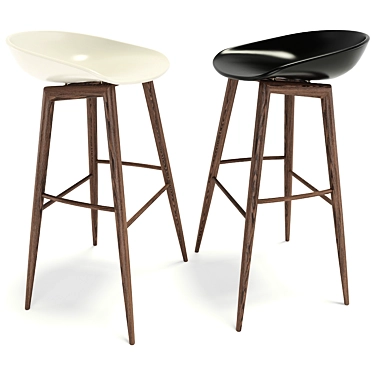 Sleek Stool - Modern Design 3D model image 1 