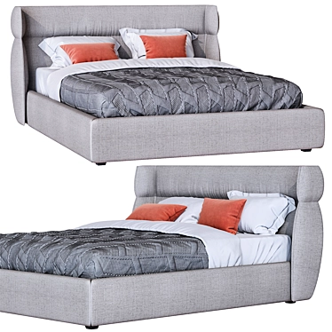 Alf Dafre Oregon Bed: Stylish and Contemporary 3D model image 1 