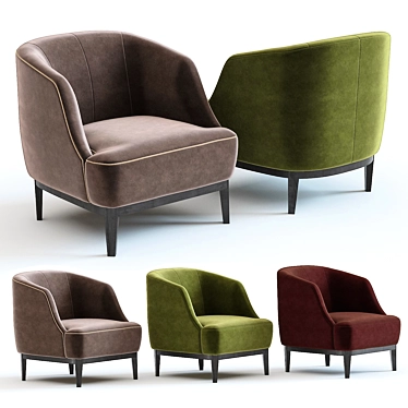 Lloyd Armchair: 3D Model with 3 Color Options 3D model image 1 