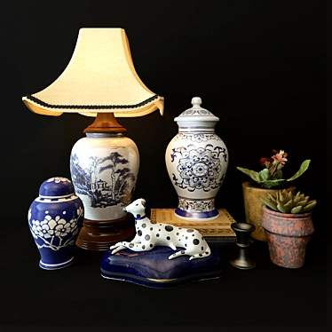 Chinese Ethnics Interior Set 3D model image 1 