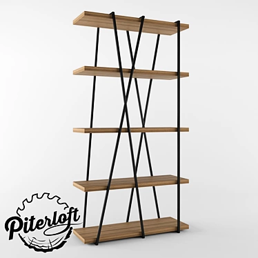 Industrial Chic Lincoln Shelving 3D model image 1 