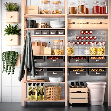 Pantry Perfection: Shelf Organizer 3D model image 1 