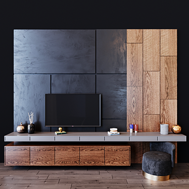 Modern TV Stand - Sleek Design, 69 3D model image 1 