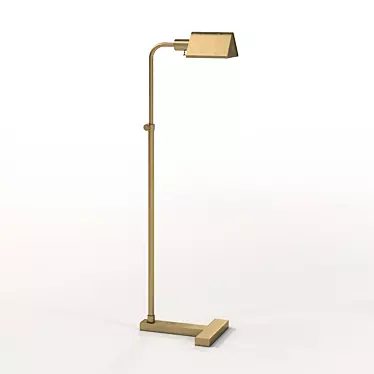 Elegant Brass Floor Lamp 3D model image 1 