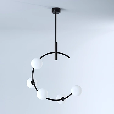 Opal Glow Pendant Light 3D model image 1 