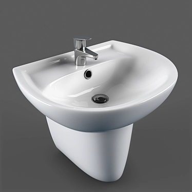 Elegant Keramag Renova Sink 3D model image 1 