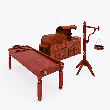 Ayurveda Healing Furniture Set 3D model image 1 