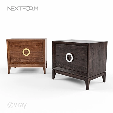 Toscana Nextform Bedside Table: Stylish and Functional 3D model image 1 