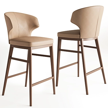 Angel Cerda Bar Stool: Modern Elegance 3D model image 1 