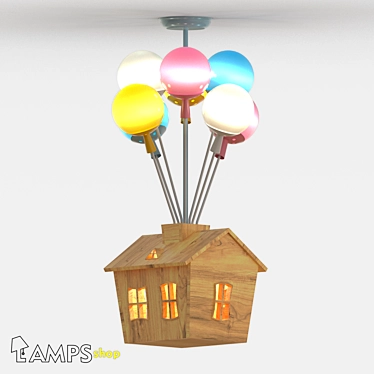 UP Baby Acrylic Wooden Lamp 3D model image 1 