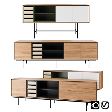 Modern Aura Sideboard: Elegant Design 3D model image 1 