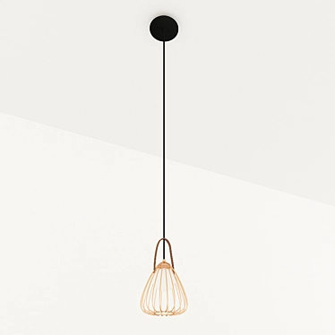 Golden Black Pendant Light by VIOKEF 3D model image 1 