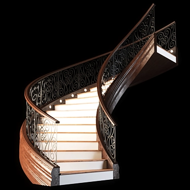 Finely-Crafted Staircase with 424K Poly Count 3D model image 1 