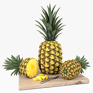 Tropical Pineapple Set: 3dsMax 2015 Vray 3D model image 1 