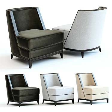 Modern Sloane Armchair: High-Detail 3D Model 3D model image 1 