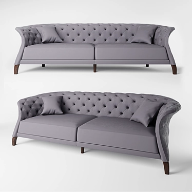 Phoenix Leather Sofa 3D model image 1 