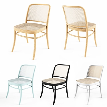 Elegant Bentwood Chair: N.811 3D model image 1 