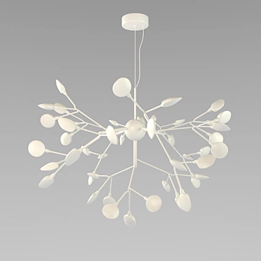 Modern White Metal Pendant Light 3D model image 1 