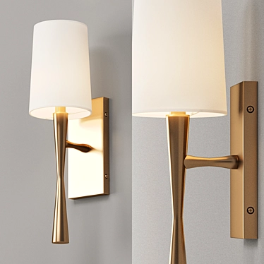 Svelte Glass Wall Sconce 3D model image 1 