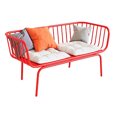 BRUSEN Outdoor Sofa: Stylish and Comfortable 3D model image 1 