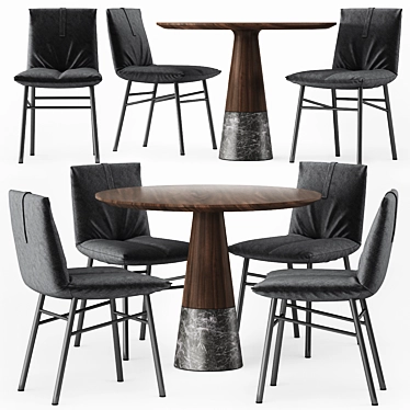 Modern Dining Set: Bonaldo PIL & ENNE ECHO 3D model image 1 