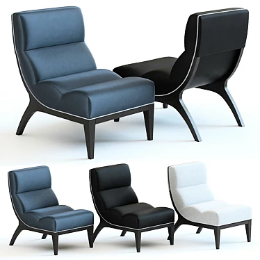 Sleek Kirk Armchair: High-Detailed 3D Model 3D model image 1 