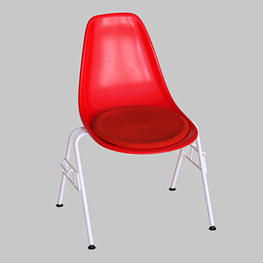 Modern Design Plastic Side Chair 3D model image 1 
