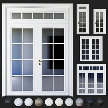 Elegant Paris Collection - 10 Doors, 10 Materials 3D model image 1 