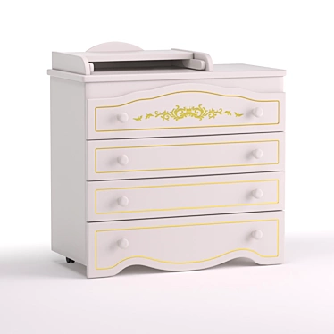 Luxurious Silvia Children's Dresser 3D model image 1 