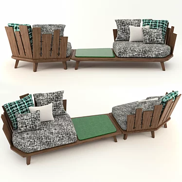 Ethimo Rafael Outdoor Furniture Set 3D model image 1 