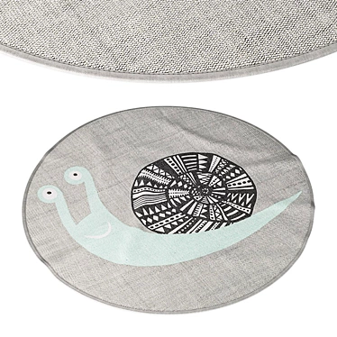 Bloomingville Snail Print Rug 3D model image 1 