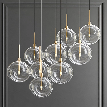 Ethereal Cluster Pendant Light 3D model image 1 