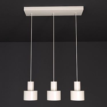 Minimalistic White Pendant Light 3D model image 1 