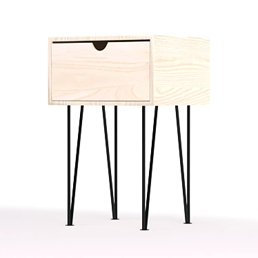 Elegance in a Box: ZARA Home Nightstand 3D model image 1 