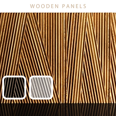 Versatile Wooden Panel Planks - Modern and Classic Style 3D model image 1 