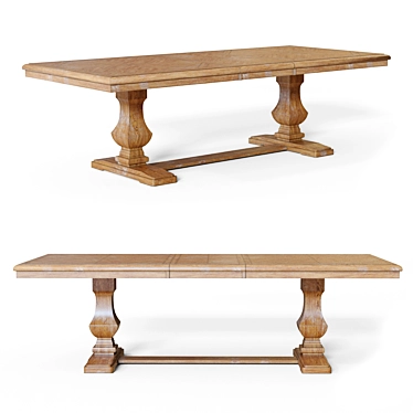 OLLESBURG Dining Table: Elegant and Spacious 3D model image 1 