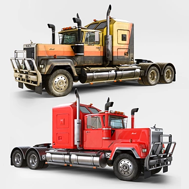 Vintage Mack RW Superliner 1985 3D model image 1 