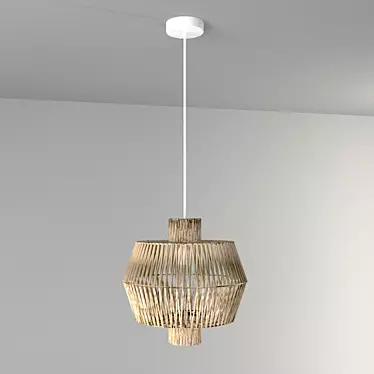 Boho Rope Pendant Light 3D model image 1 