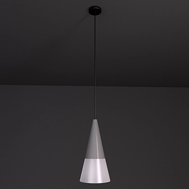 Satin White Glass Pendant 3D model image 1 