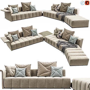 Modern Minotti Freeman Lounge Set 3D model image 1 