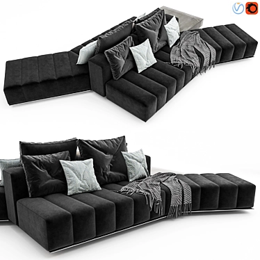 Modern Minotti Freeman Lounge Set 3D model image 1 