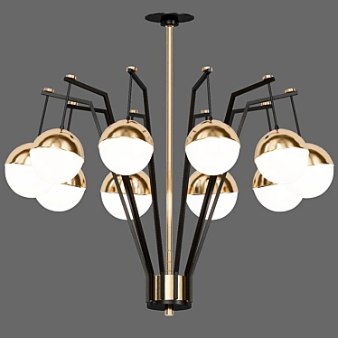 Stunning Stilnovo-inspired Chandelier 3D model image 1 